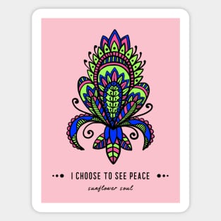 Mandala Choose Peace Sticker